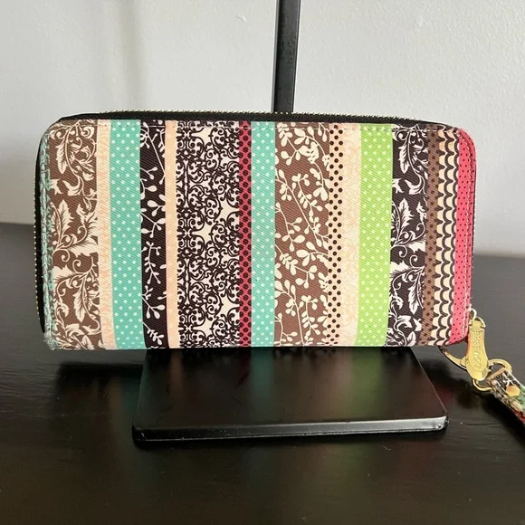 Multicolor Patterned Women's Wallet - Picture 2 of 4